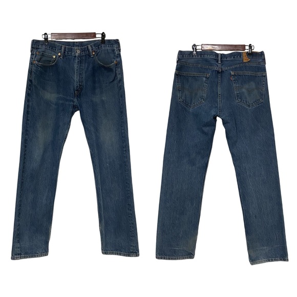 Levi’s 505 Regular Fit Jeans Blue - Picture 13 of 15